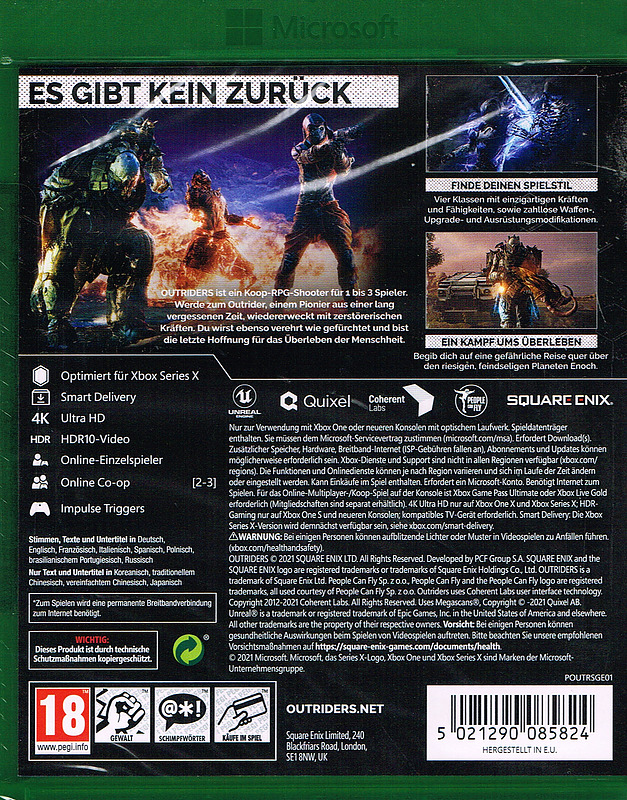 Outriders vom Gears of War Judgment & Bulletstorm Team Rueckseite