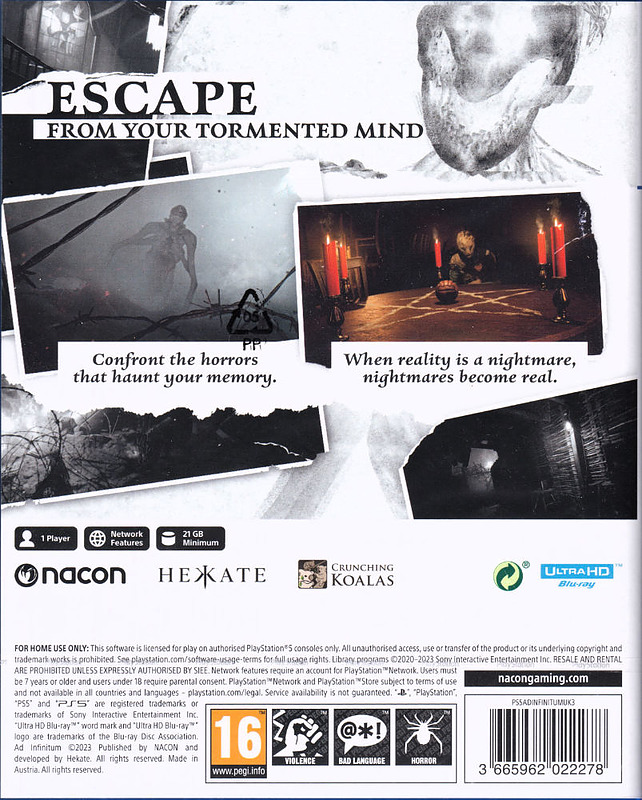 Ad Infinitum (PEGI) Rueckseite