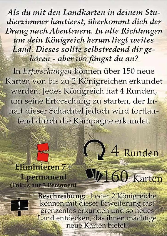 Königreich Legacy: Erforschungen Rueckseite