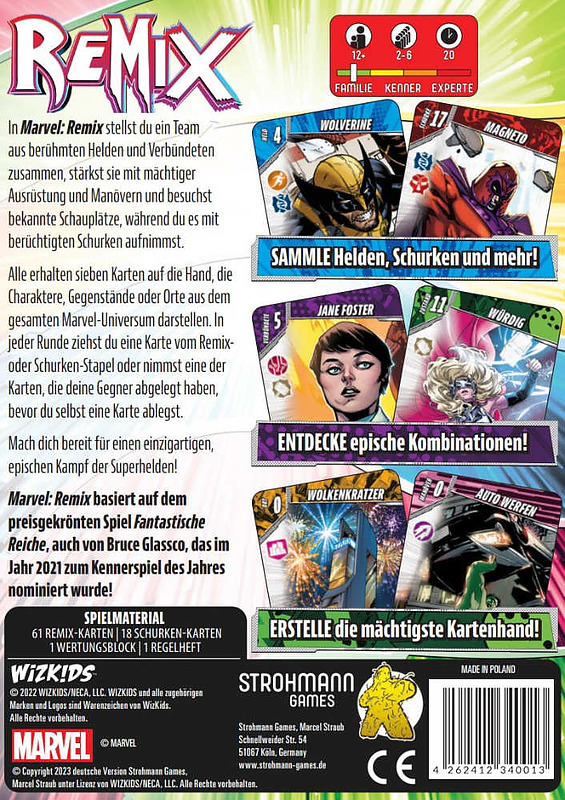 Marvel: Remix Rueckseite