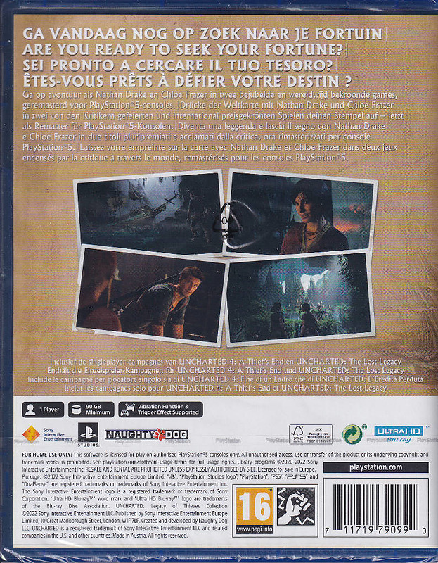 Uncharted: Legacy of Thieves Collection Rueckseite