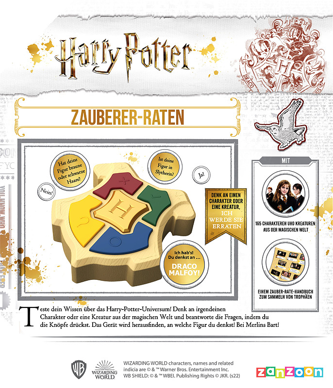 Harry Potter Zauberer-Raten Rueckseite