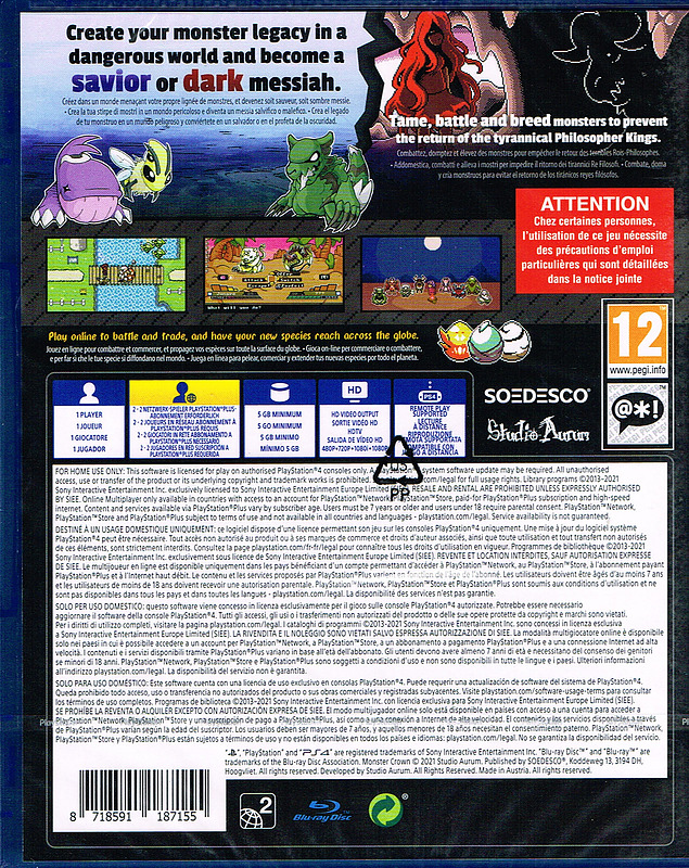 Monster Crown (PEGI) Rueckseite