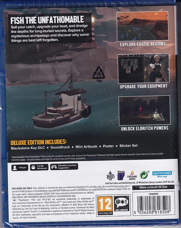 Dredge Deluxe Edition (PEGI) Rueckseite