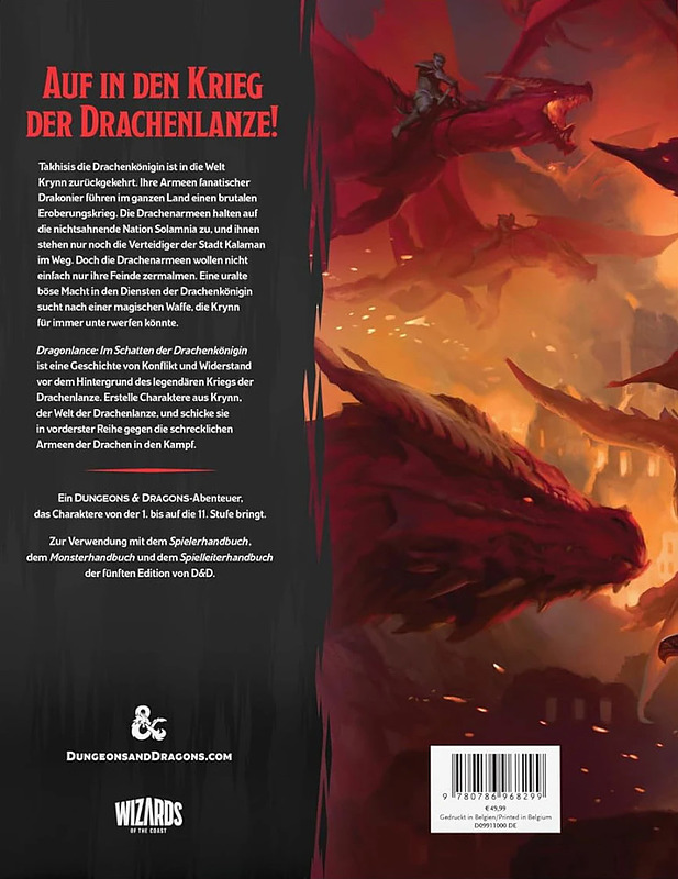 D&D Dragonlance Im Schatten der Drachenkönigin Rueckseite D&D Dragonlance Im Schatten der Drachenkönigin Rueckseite