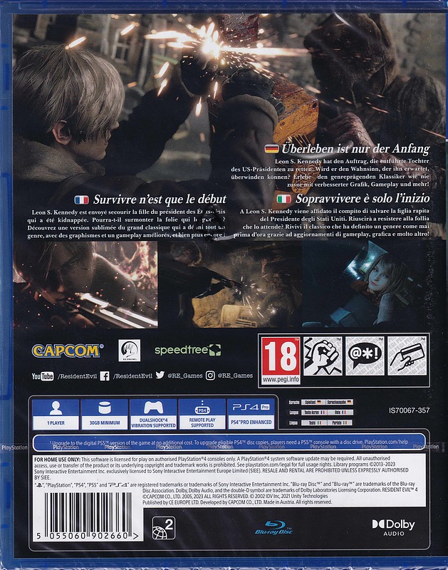 Resident Evil 4 Remake (AT-PEGI) Rueckseite