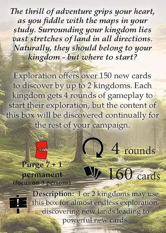 Königreich Legacy: Exploration (Englisch) Rueckseite