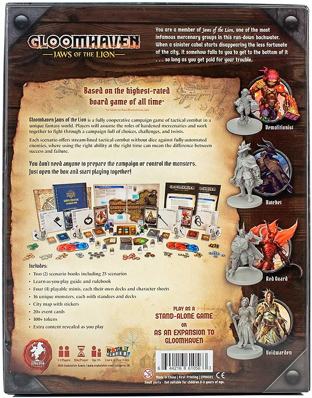 Gloomhaven Jaws of the Lion (Englisch) Rueckseite