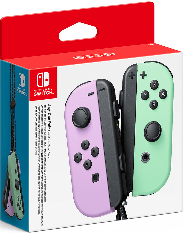 Nintendo Switch Joy-Con 2er-Set Pastell-lila/grün Cover