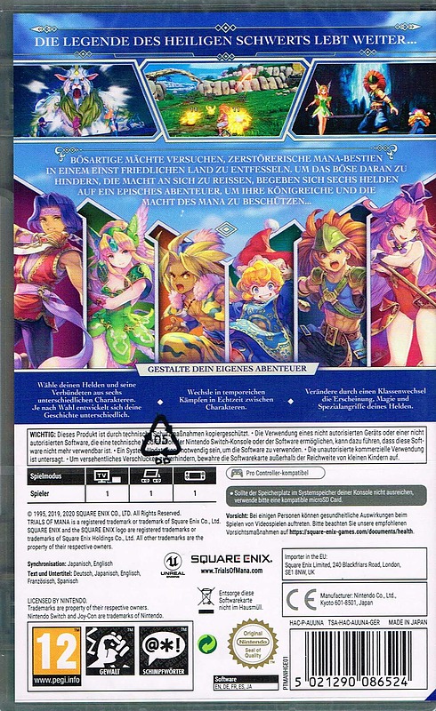 Trials of Mana Rueckseite
