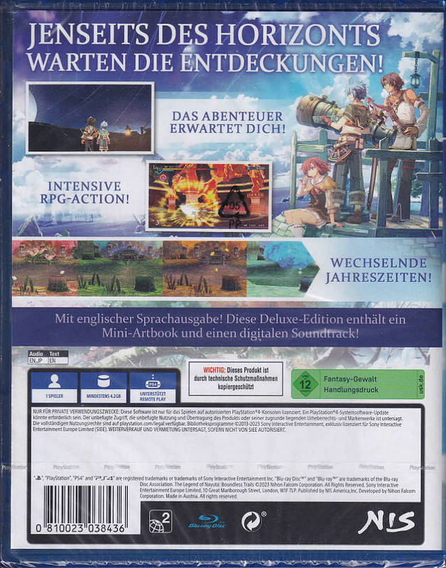 The Legend of Nayuta: Boundless Trails Rueckseite
