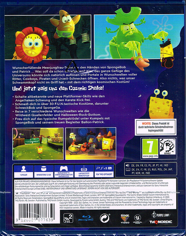 SpongeBob SquarePants: The Cosmic Shake + Bonus Rueckseite