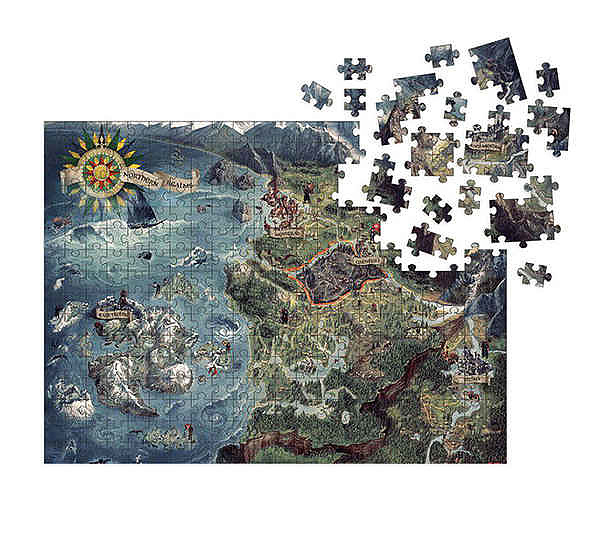 The Witcher Puzzle Witcher World Map Cover