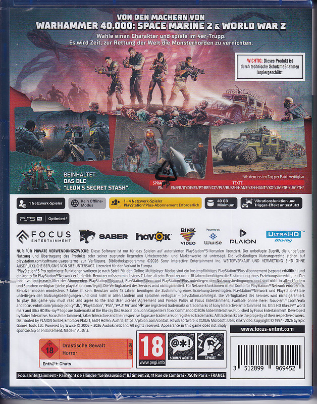 John Carpenter's Toxic Commando Day 1 Edition Rueckseite