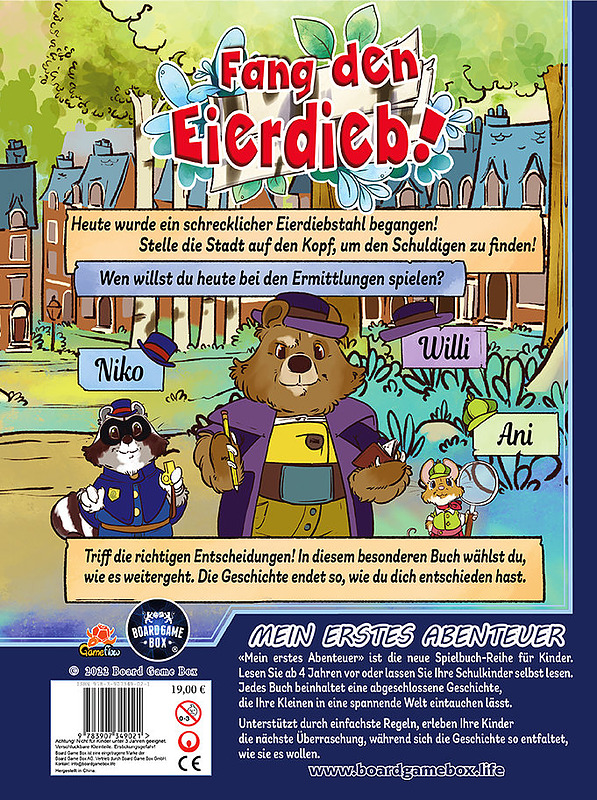 Mein erstes Abenteuer: Fang den Eierdieb Rueckseite