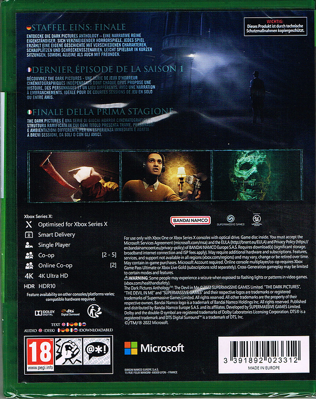 The Dark Pictures Anthology: The Devil in Me Rueckseite