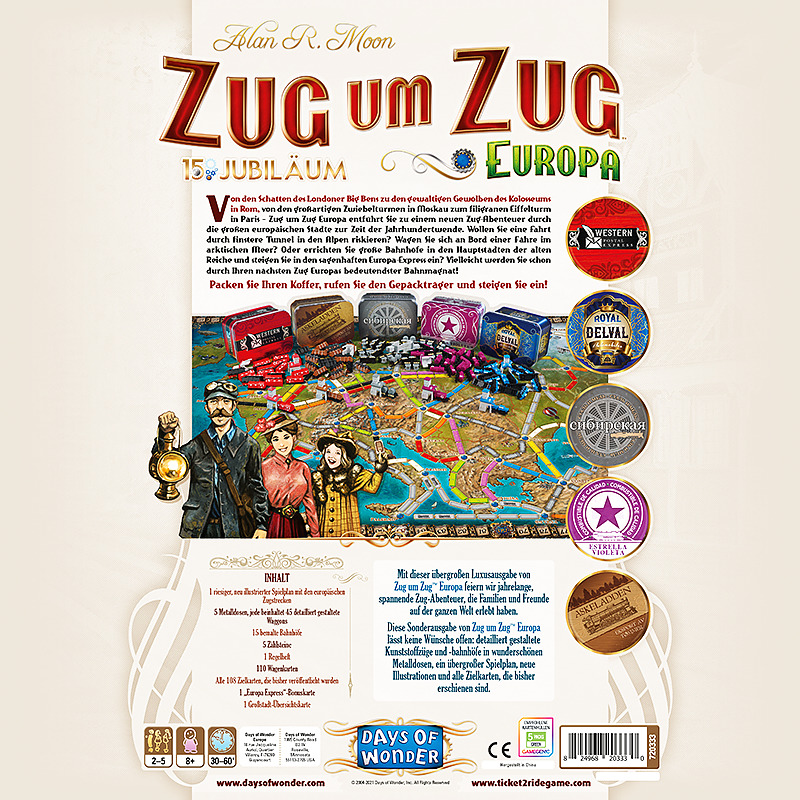 Zug um Zug Europa 15 Jahre Edition Rueckseite Zug um Zug Europa 15 Jahre Edition Rueckseite