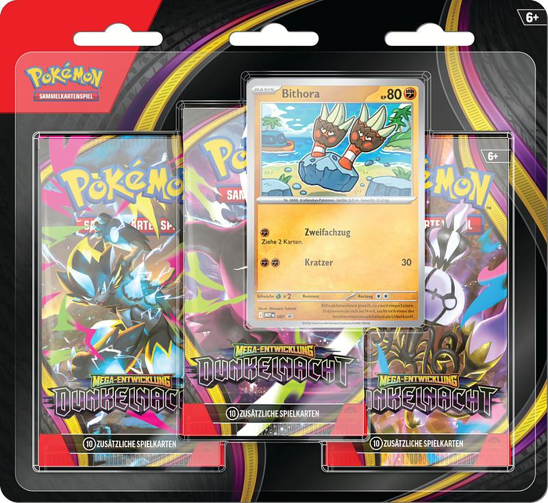 Pokemon ME05 Dunkelnacht 3-Pack Blister Cover