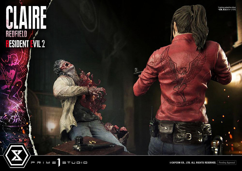 Resident Evil 2 Statue Claire Redfield Rueckseite