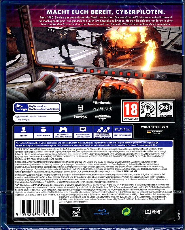 Wolfenstein: Cyberpilot Rueckseite