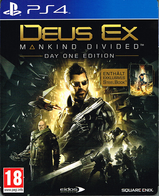 Deus Ex: Mankind Divided D1 Steelbook Edition (AT) Im exklusiven Steelbook + 8 Boni Cover