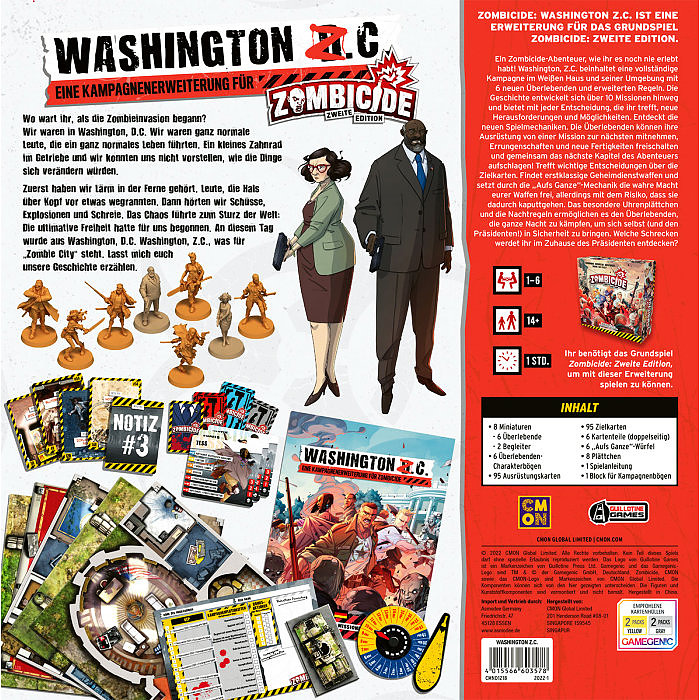 Zombicide 2. Edition - Washington Z.C. Rueckseite