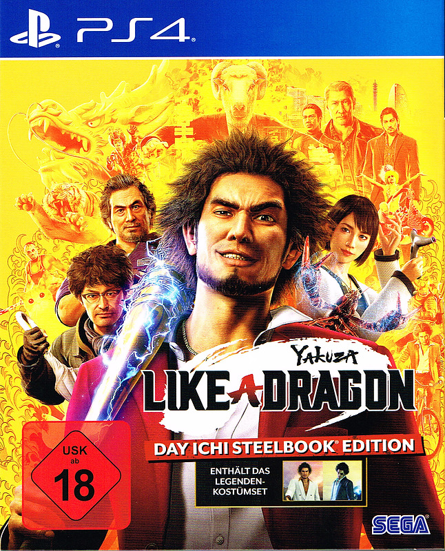 Yakuza 7: Like a Dragon Day Ichi Steelbook Edit. Cover
