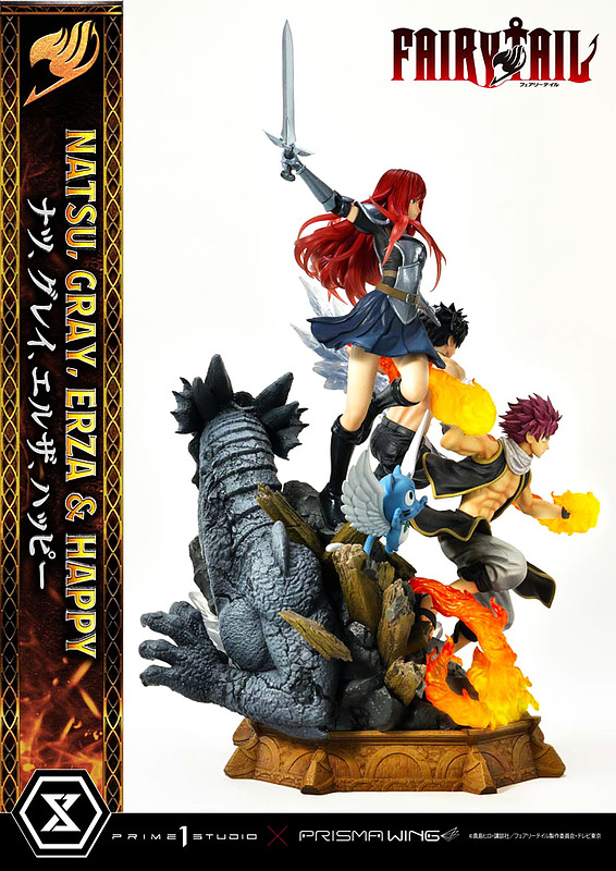 Fairy Tail PVC Statue 1/7 Natsu, Gray, Erza, Happy Rueckseite