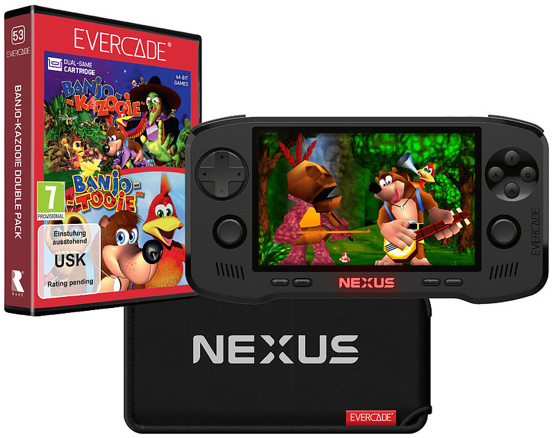 Blaze Evercade Nexus & Banjo Kazooie + Case Cover