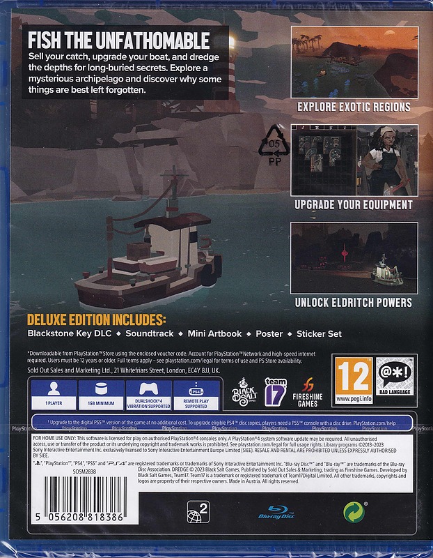 Dredge Deluxe Edition Rueckseite