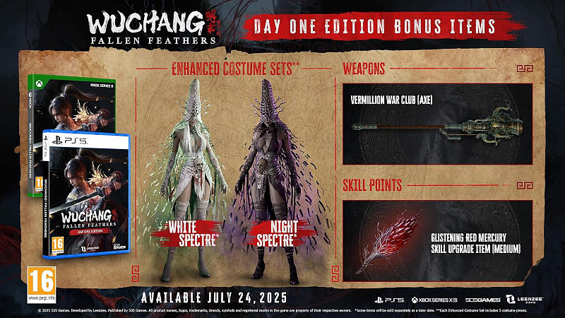 Wuchang: Fallen Feathers Day 1 Edition (PEGI) Rueckseite
