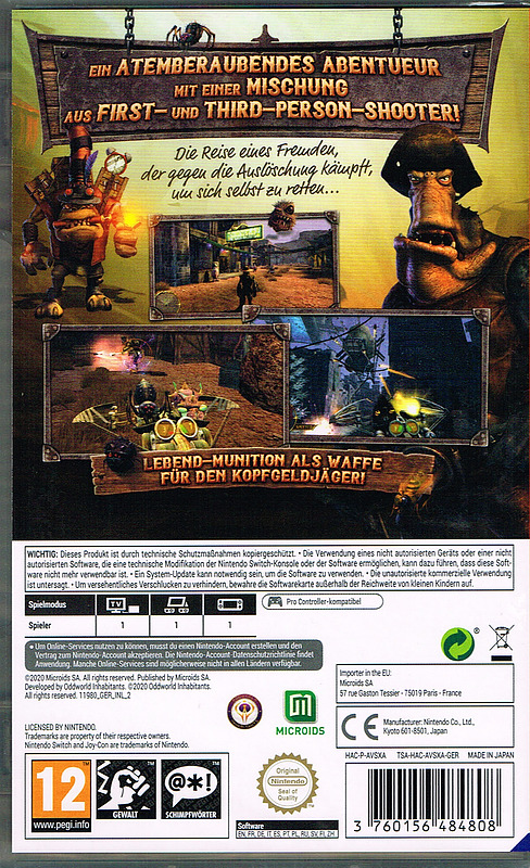 Oddworld Strangers Wrath HD Rueckseite
