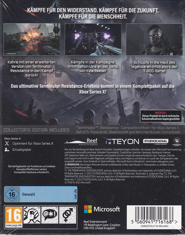 Terminator Resistance - Complete Col. Edn. Rueckseite