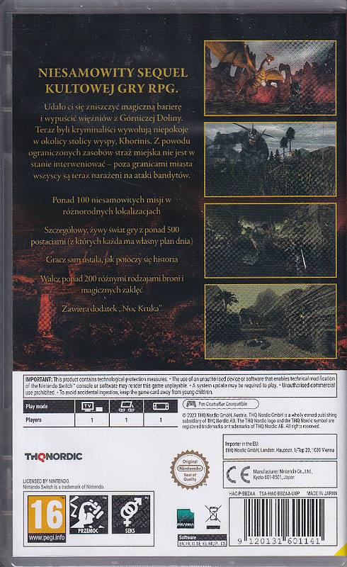 Gothic II Complete Classic (Polish) Rueckseite