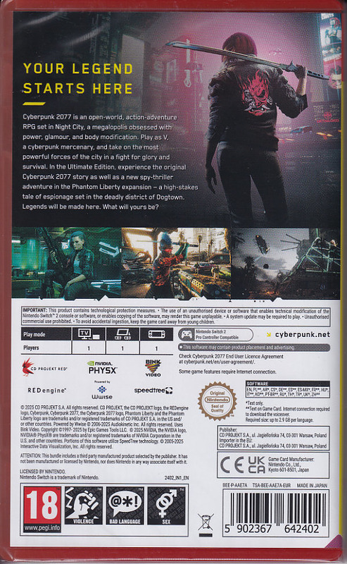 Cyberpunk 2077 Ultimate Edition (PEGI) Rueckseite