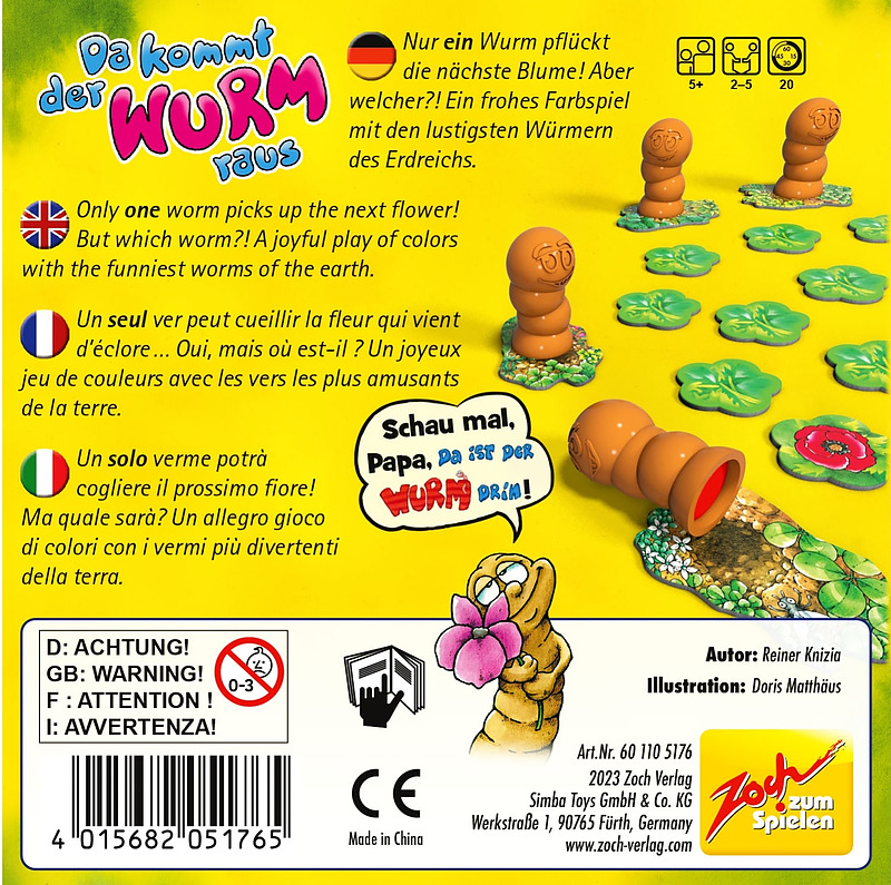 Da kommt der Wurm raus Rueckseite