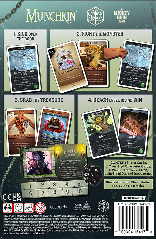 Munchkin Critical Role (Englisch) Rueckseite