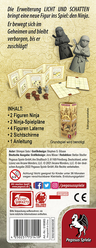 Onitama: Licht und Schatten Rueckseite