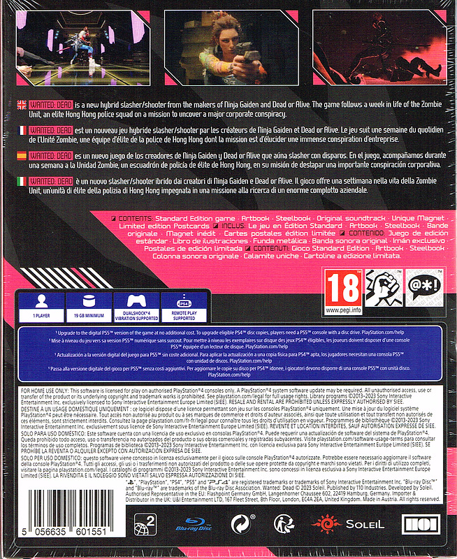 Wanted Dead Collectors Edition (PEGI) Rueckseite