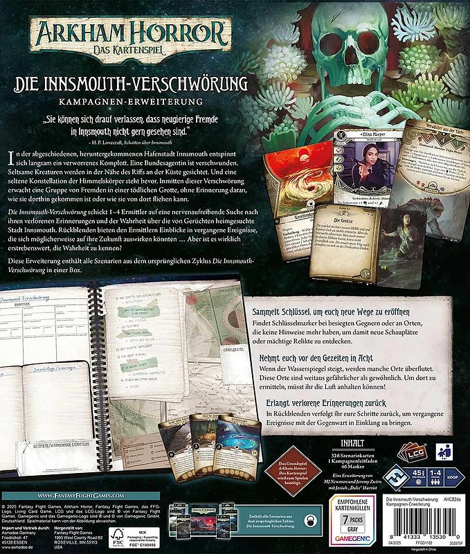 Arkham Horror Kartenspiel Innsmouth-Verschwörung Rueckseite
