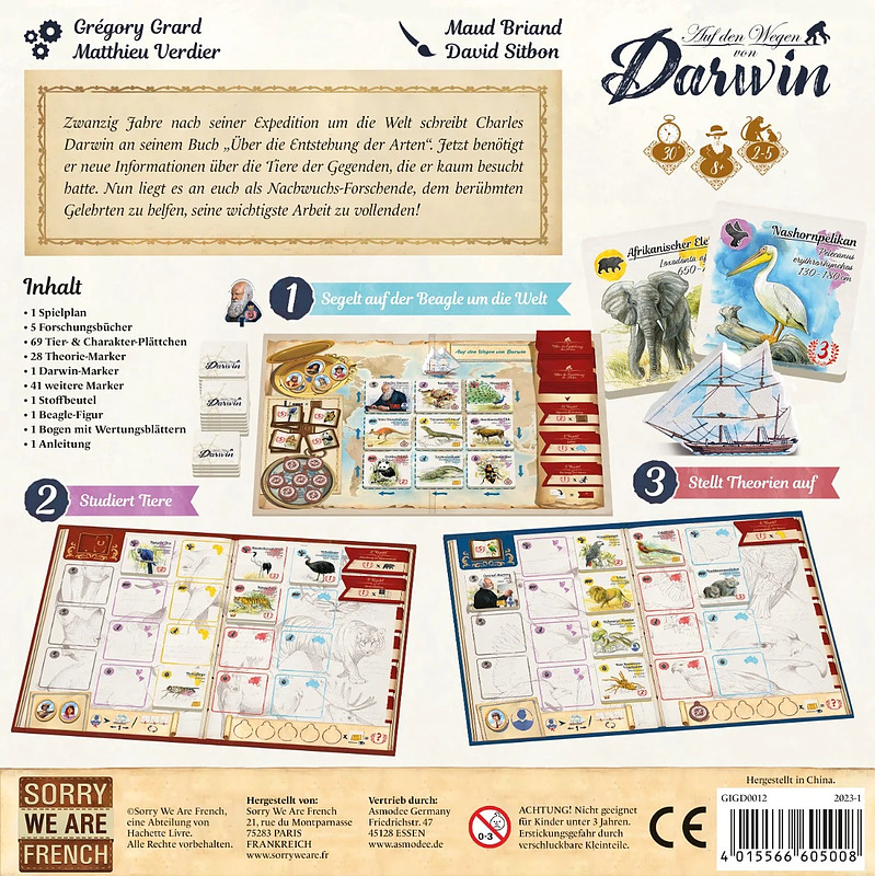 Auf den Wegen von Darwin Rueckseite