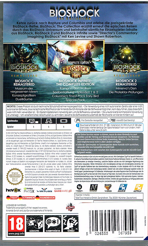 Bioshock Complete Collection Rueckseite