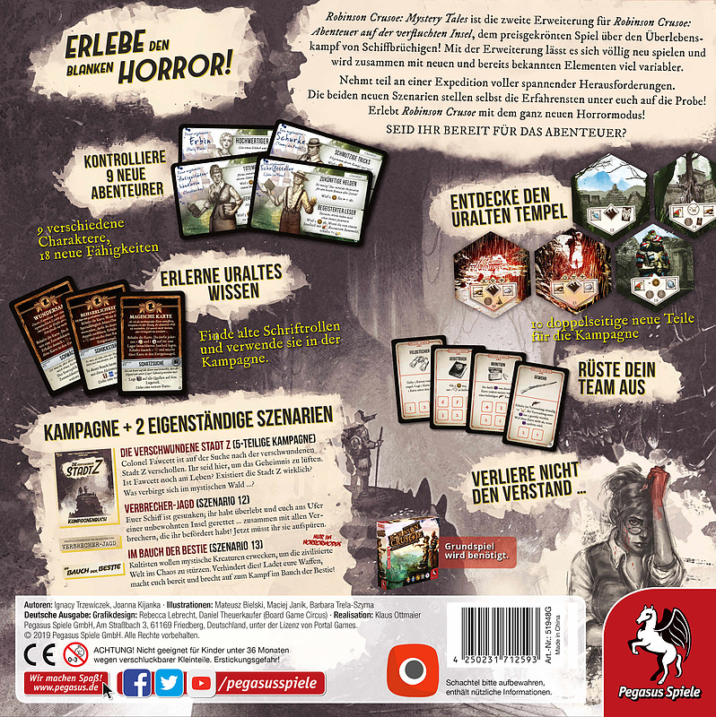 Robinson Crusoe: Mystery Tales Rueckseite