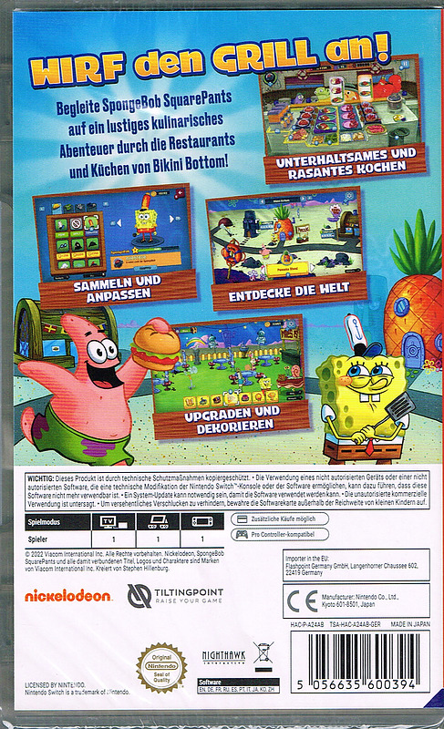 SpongeBob Krosses Kochduell Extrakrosse Edition Rueckseite