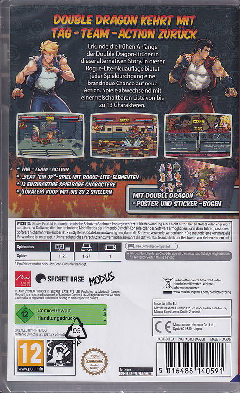 Double Dragon Gaiden: Rise of the Dragons Rueckseite