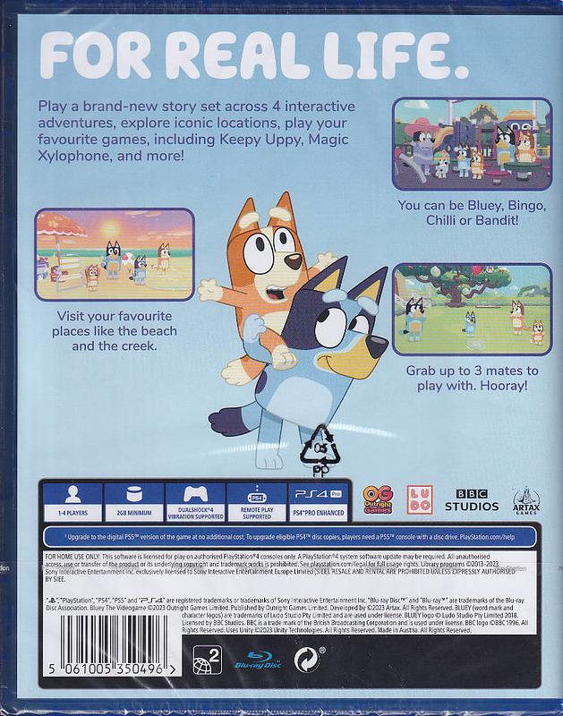 Bluey: the Videogame (PEGI) Rueckseite