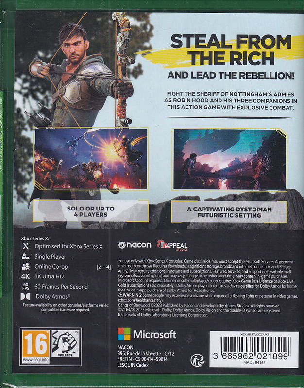 Gangs of Sherwood (PEGI) Rueckseite