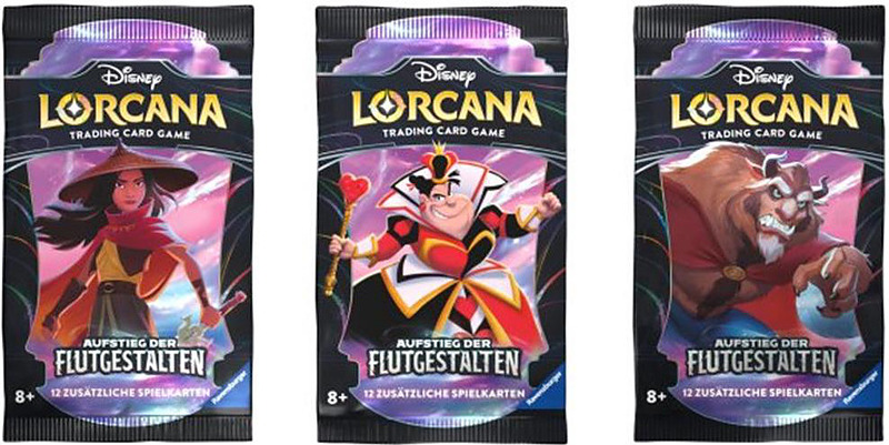 Lorcana Booster Kapitel 2 (DE) 12 deutsche Booster Karten pro Pack Rueckseite Lorcana Booster Kapitel 2 (DE) 12 deutsche Booster Karten pro Pack Rueckseite