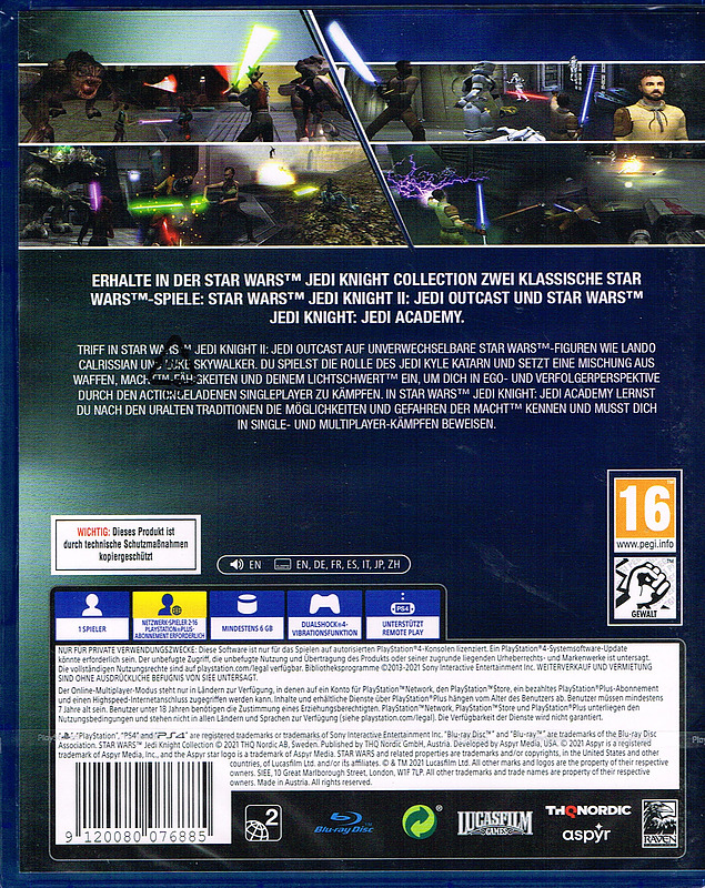 Star Wars Jedi Knight Collection Rueckseite