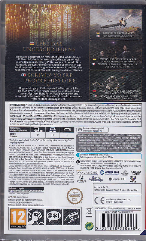 Hogwarts Legacy (AT-PEGI) Rueckseite